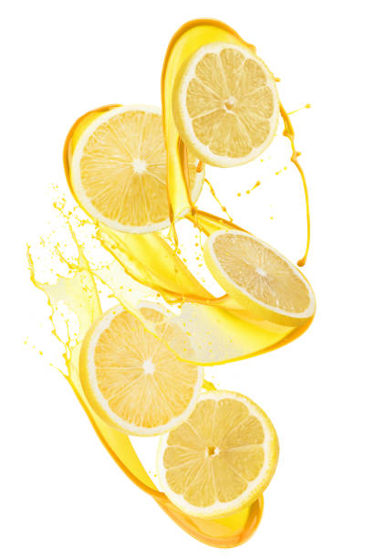 istock lemon slices in juice splash isolated on a white background 917873486