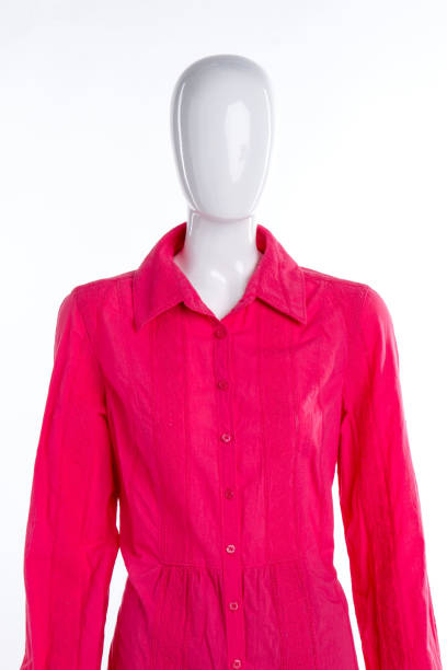 istock Red elegant blouse for women. 917878056