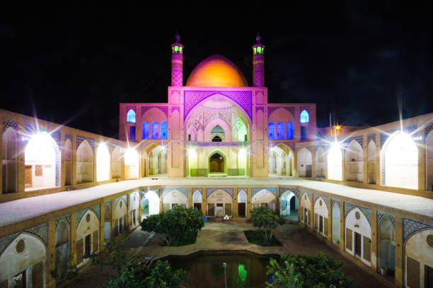 istock Agha Bozorg mosque by night in Kashan in Iran 917882154