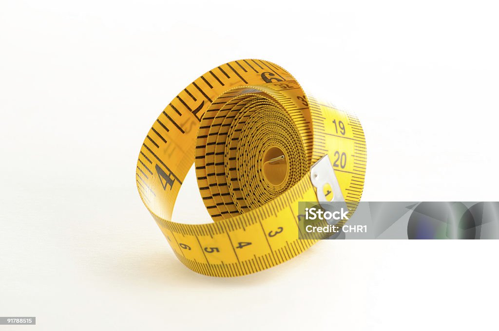 Yellow Measuring Tape  Centimeter Stock Photo