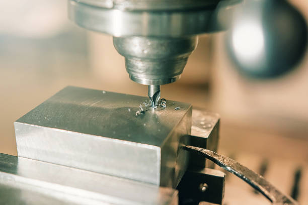istock Metal drilling closeup. Metal workshop. 917885968