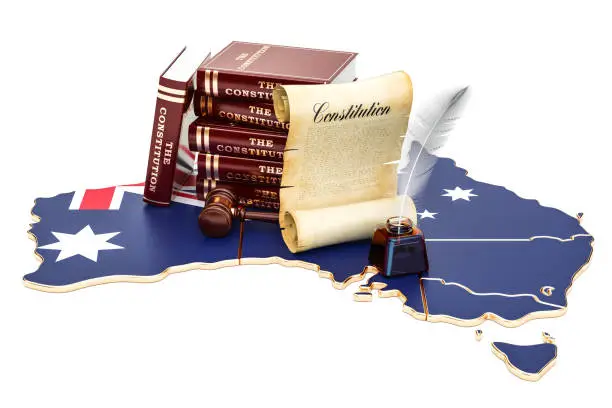 Photo of Constitution of Australia concept, 3D rendering