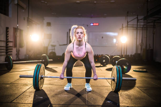 istock Strong Woman Doing Dead-lift Drill 917888904