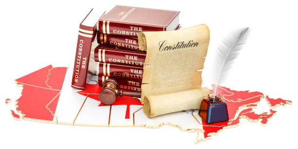Photo of Constitution of Canada concept, 3D rendering