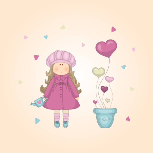 Vector Illustration Of Cartoon Little Cute Doll Can Be Used For Baby Tshirt  Print Fashion Print Design Kids Wear Stock Illustration - Download Image  Now - iStock