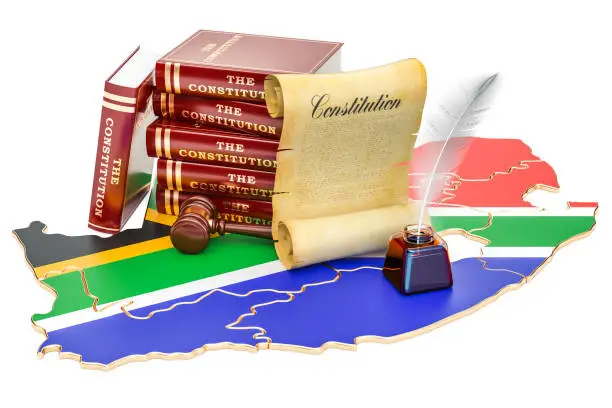 Photo of Constitution of South Africa concept, 3D rendering