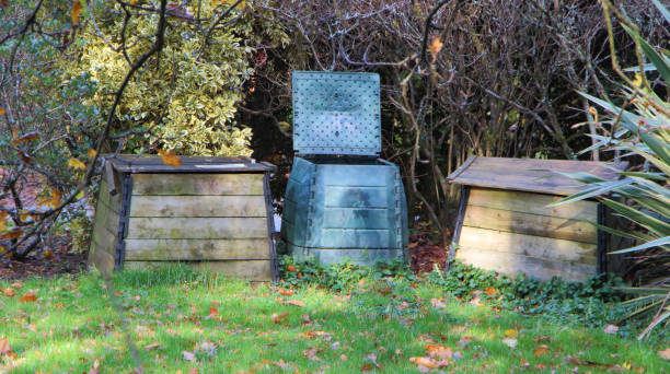 istock Different types of composter in a garden 917891682