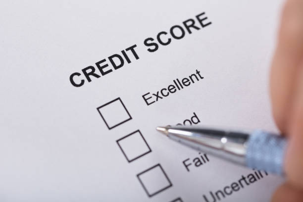 istock Person Filling Credit Score Form 917891936