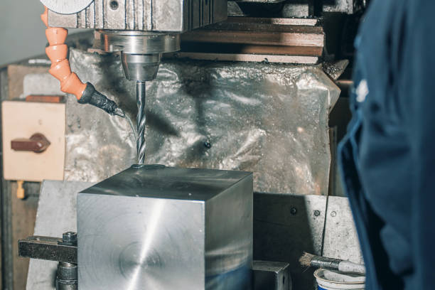 istock Employee drilling. Metal drilling. Metal workshop. 917892494