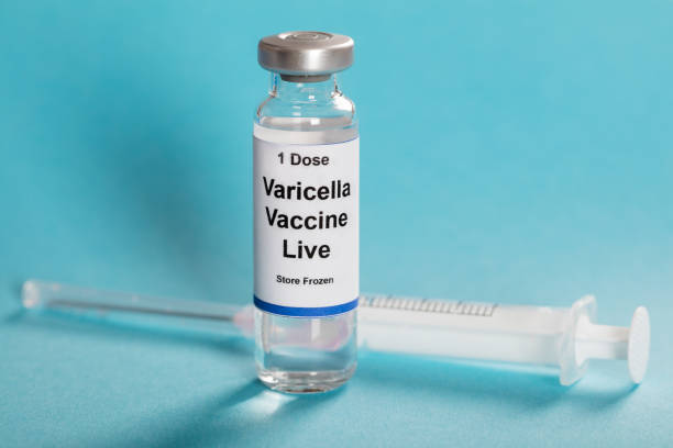 istock Varicella Vaccine In Bottle With Syringe 917896474