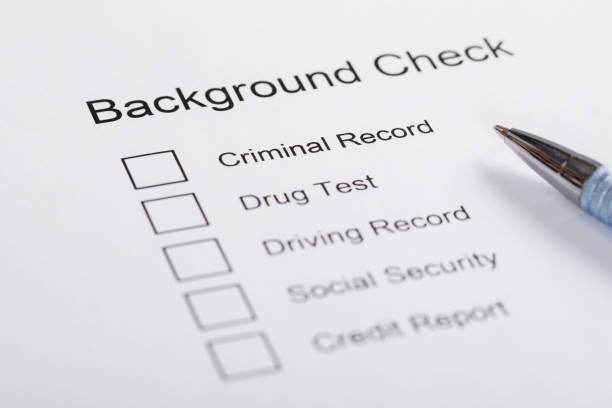 istock Close-up Of Background Check Form 917896528