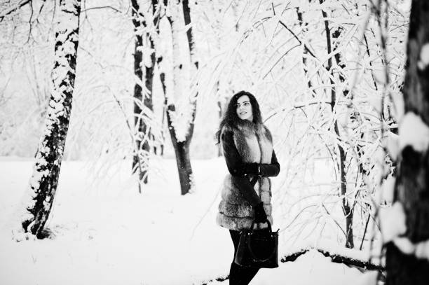 istock Elegance curly girl at winter day 917901330