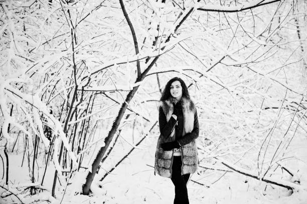 istock Elegance curly girl at winter day 917901714
