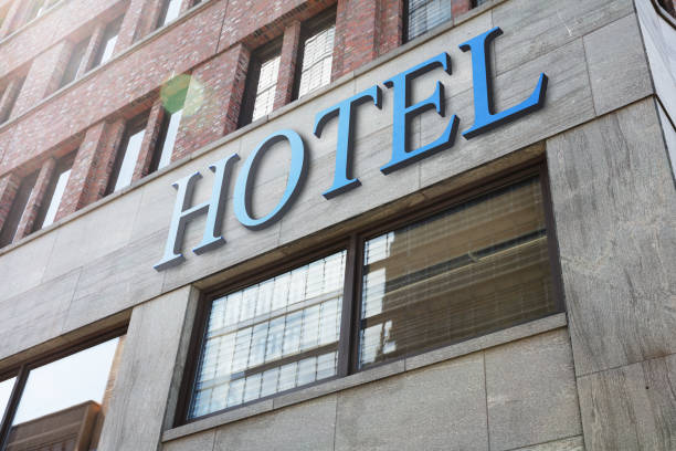 istock Modern hotel building in city 917906498