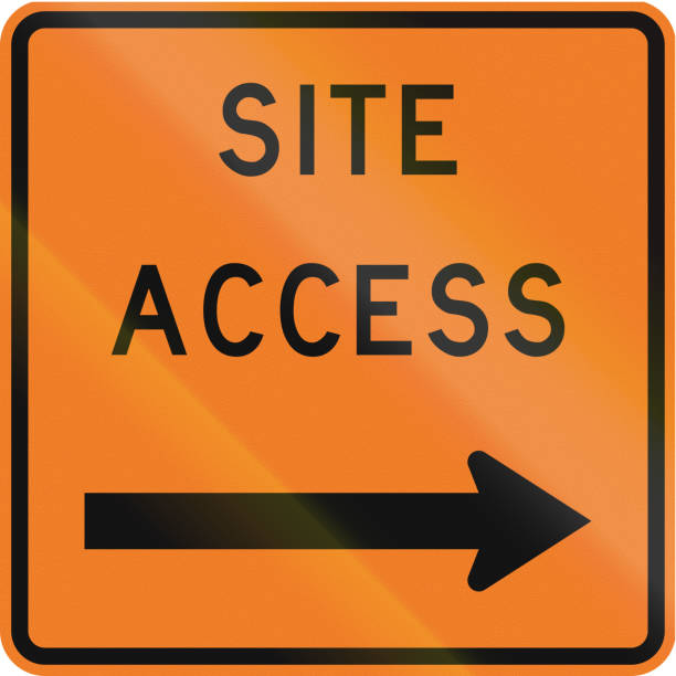 istock New Zealand road sign - Works site access on right 917907608