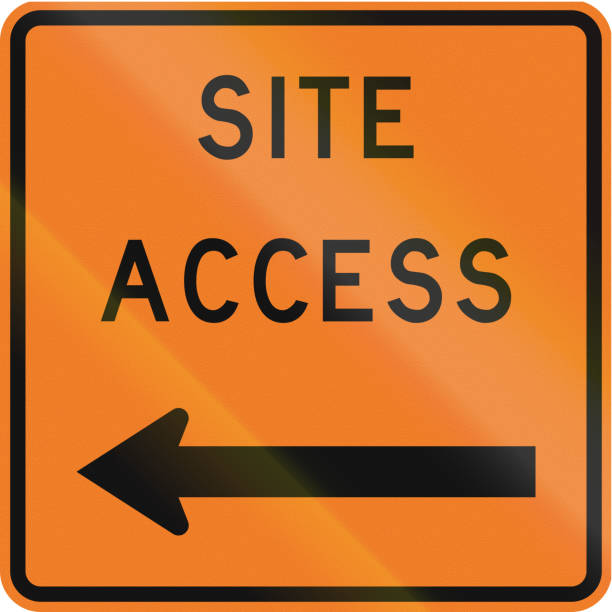 istock New Zealand road sign - Works site access on left 917907818