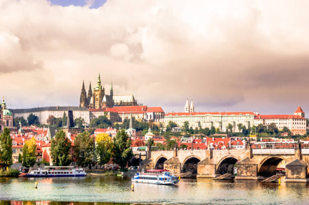istock View on Charles Bridge over Vltava and cityscape in Praha 917908208