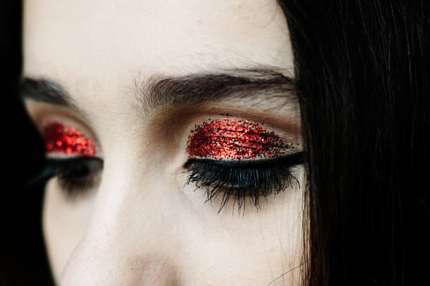 istock Bright glitter red make up for party 917908756