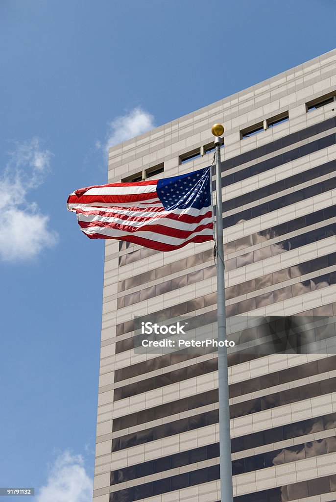 Bâtiment fédéral avec drapeau américain - Photo de Bâtiment fédéral libre de droits