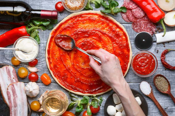 istock ingredients for delicious Italian traditional pizza 917911536