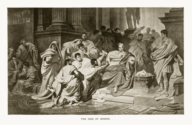 julius caesar, ide 3월 조각 - brutus stock illustrations