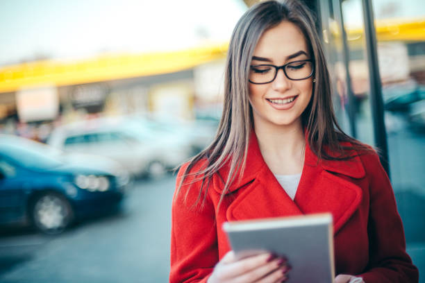 istock Happy businesswoman using  tablet 917919166