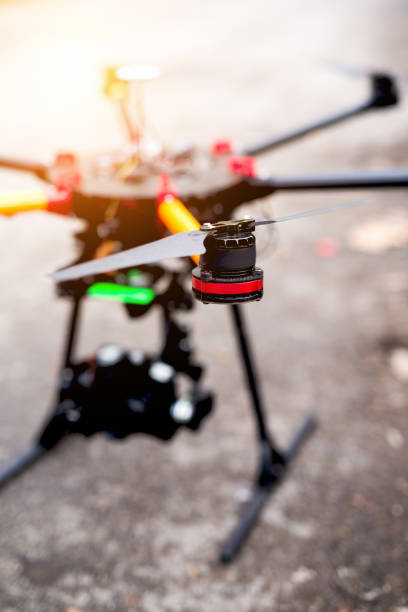 istock Drone photography close up quad copter rotor. 917919370