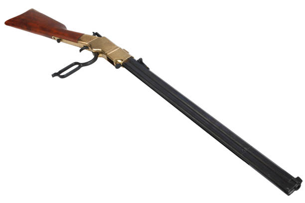 istock Wild west period Lever-Action Rifle isolated on white 917923836