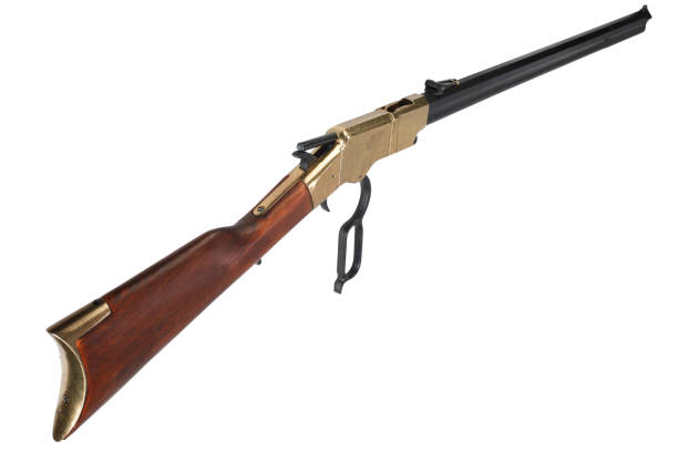 istock Wild west period Lever-Action Rifle isolated on white 917923970