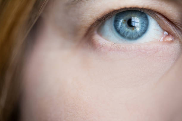 istock Macro Image of a Woman's Blue Eye Looking Up 917937924