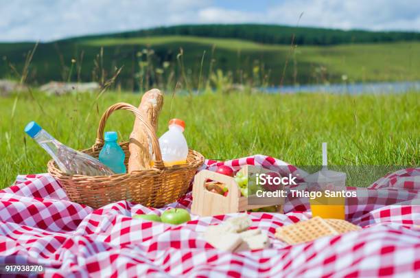 Gran Concepto De Picnic Foto de stock y más banco de imágenes de Picnic - Picnic, Alimento, Cesta