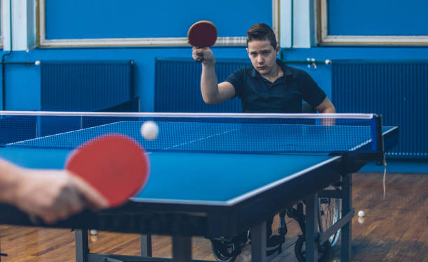 istock Teenager playing table tennis match 917945006