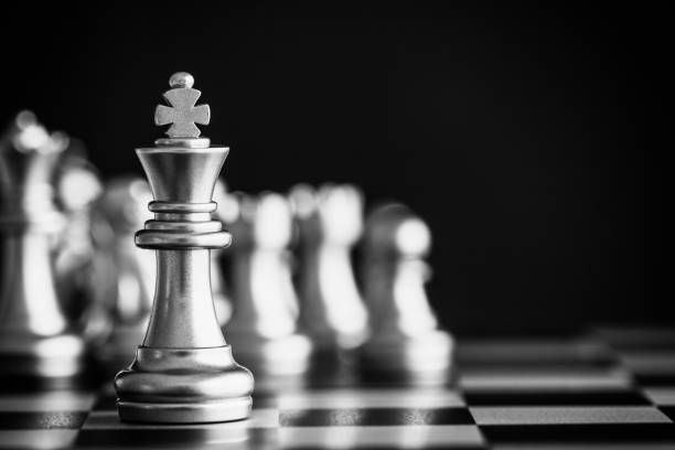 istock Strategy chess battle Intelligence challenge game on chessboard. Success the strategy concept. Chess business leader and success idea. Chess strategy game business competition success play. 917950272