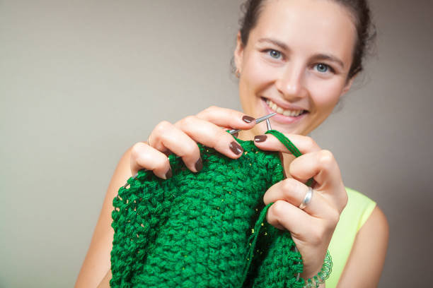 istock Close-up woman  knitting 917961218