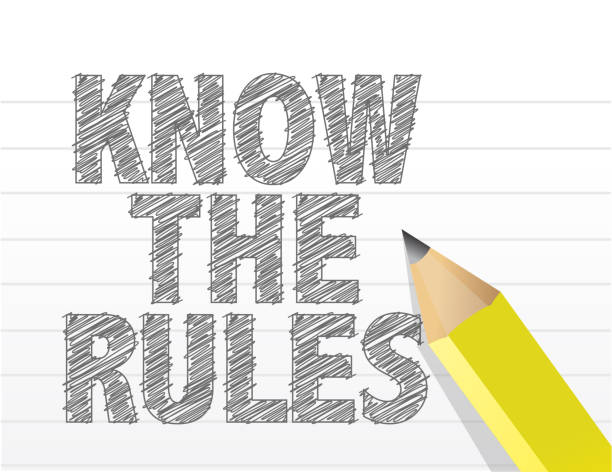 Know The Rules written on a blank notepad paper illustration design vector art illustration