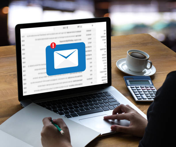 istock Mail Communication Connection message to mailing contacts phone Global Letters Concept 917964506