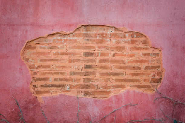 istock orange brick block on pink wall background or texture 917977478