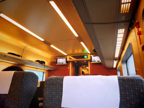 Seats Inside the High Speed Train