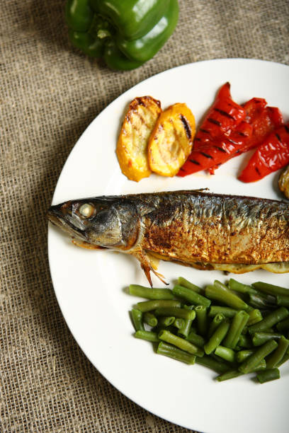 istock Healthy and proper food, grilled fish and vegetables 917991230