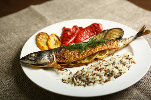 istock Healthy and proper food, grilled fish and vegetables 917995806