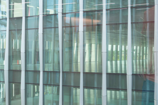 istock Glass Windows of an Empty Office as Seen From Exterior 918006880