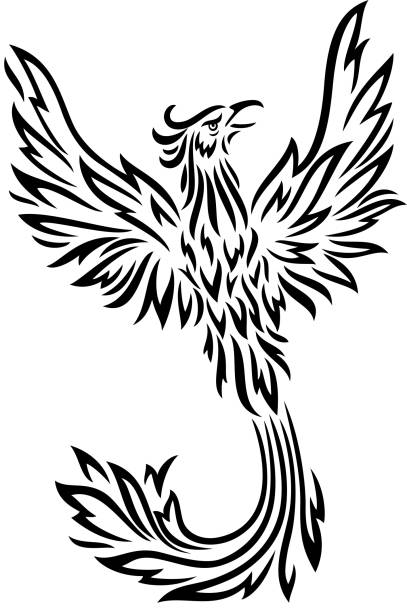 Phoenix on white background Vector illustration of Phoenix on white background phenix stock illustrations