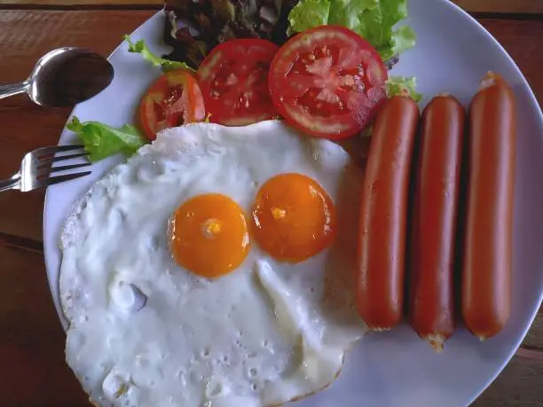 Fried Eggs and Sausages