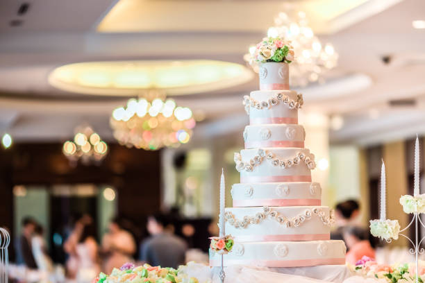 Wedding cake Wedding cake symbol of the happiness of the bride. wedding cake stock pictures, royalty-free photos & images