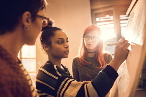 istock Female start up team developing new business plan on whiteboard. 918015626
