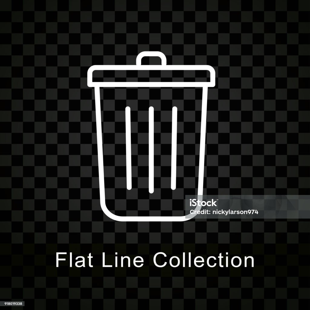 delete icon on checkered background Illustration of delete icon on checkered background Garbage Can stock vector