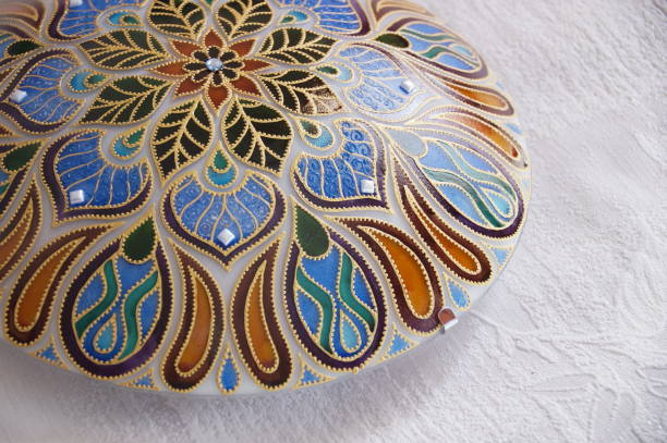 istock hand painted lamp in mandala geometric style 918019844