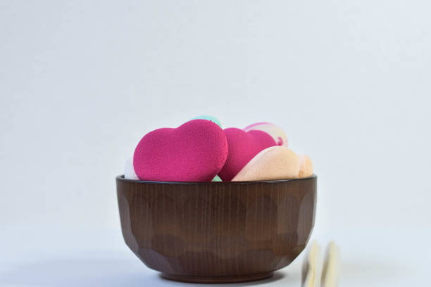 istock Colorful Heart Foam In a cup and chopsticks 918019894