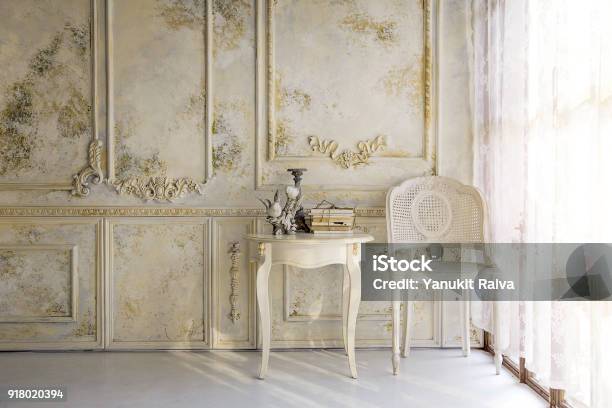 Victorian Liveing Room In Morning Light Background Stock Photo - Download Image Now - Victorian Style, Home Interior, Royalty