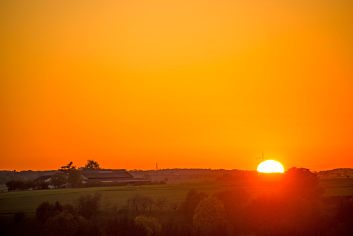 sunset in autum in Germany